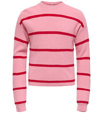Kids Only Bluse - Strik - Noos - KogFranca - Sea Pink/Small Stri Kids Only Bluse - Strik - Noos - KogFranca - Sea Pink/Small Stri