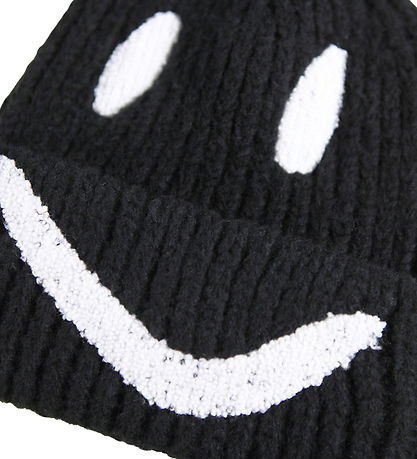 Molo Hue - Strik/Rib - Kim - Sort m. Smiley