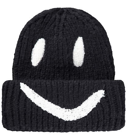 Molo Hue - Strik/Rib - Kim - Sort m. Smiley