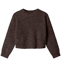 Name It Bluse - Strik - NkfHolly - Boxy - Seal Brown Name It Bluse - Strik - NkfHolly - Boxy - Seal Brown