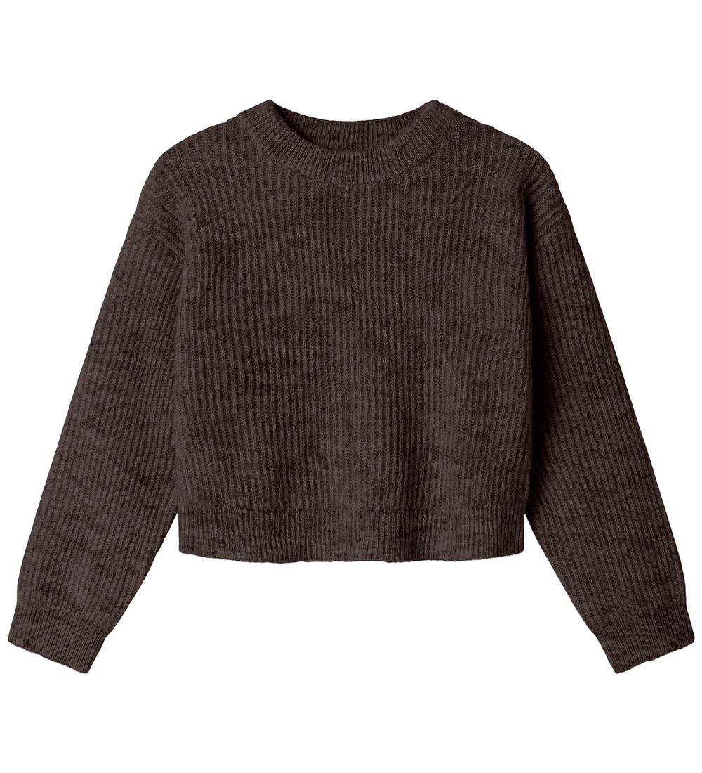 Name It Bluse - Strick - NkfHolly - Boxy - Seal Brown - Name It - 6 Jahre (116) - Blusen