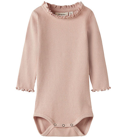 Lil Atelier Body l/æ - Rib - NbfNora - Cameo Rose m. Hulmønster