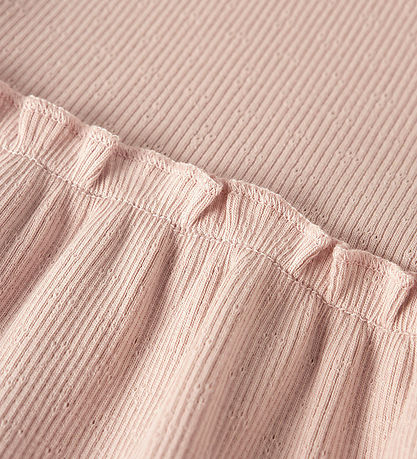 Lil Atelier Kjole - NmfNora - Rib - Cameo Rose m. Hulmønster