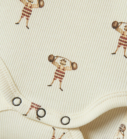 Lil Atelier Body l/æ - Rib - NbmLavo - Turtledove/STRONG MAN