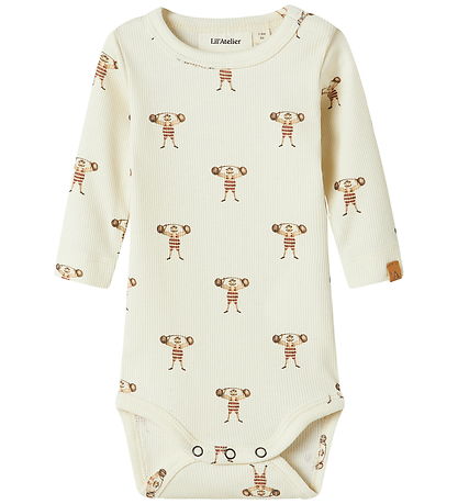 Lil Atelier Body l/æ - Rib - NbmLavo - Turtledove/STRONG MAN