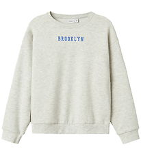 Name It Sweatshirt - NkfNevea - Light Grey Melange Name It Sweatshirt - NkfNevea - Light Grey Melange