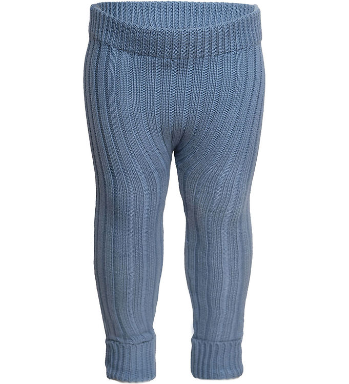 Hanevild Leggings - Strik - Rib - Lynge - Blue Blizzard