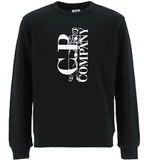 C.P. Company Sweatshirt - Sort m. Hvid C.P. Company Sweatshirt - Sort m. Hvid