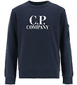 C.P. Company Sweatshirt - Total Eclipse Blue m. Hvid C.P. Company Sweatshirt - Total Eclipse Blue m. Hvid