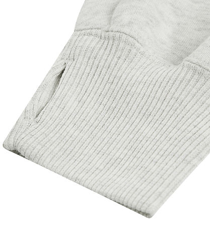 Abercrombie & Fitch Sweatshirt - Lysegråmeleret m. Rosa