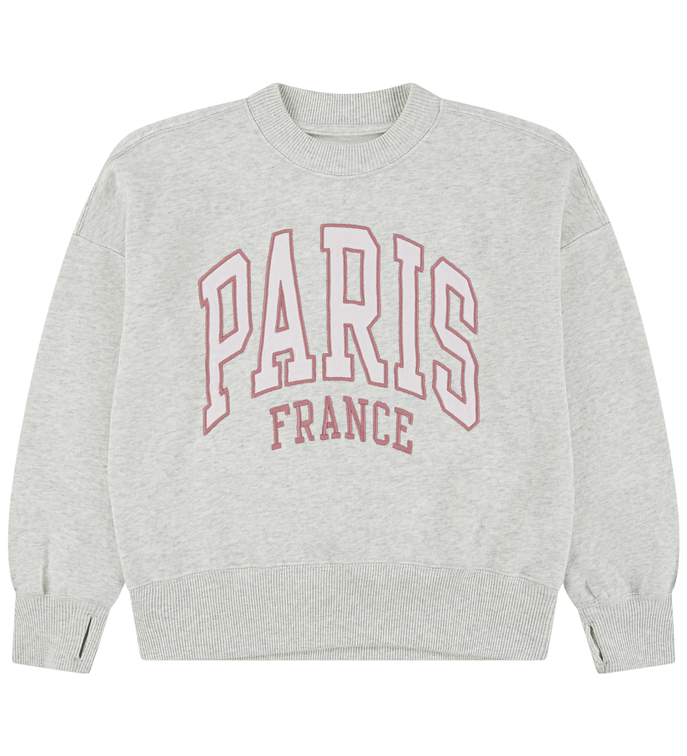 Abercrombie & Fitch Sweatshirt - Hellgrau-Meliert m. Rosa - Abercrombie & Fitch - 13-14 Jahre (158-164) - Sweatshirts