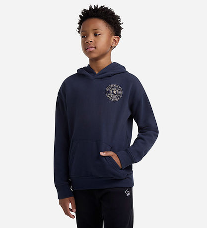 Abercrombie & Fitch Hættetrøje - Navy Blazer m. Print