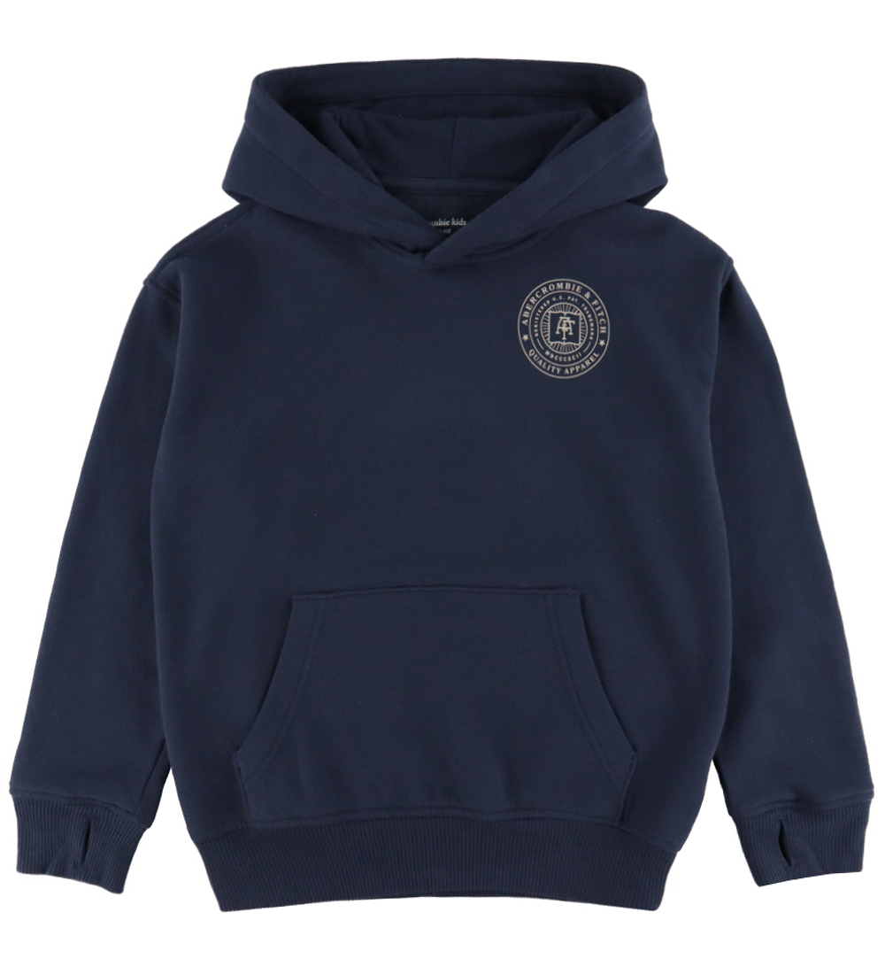Abercrombie & Fitch Sweat à Capuche - Marine Blazer av. Imprimé - Abercrombie & Fitch - 7-8 ans (122-128) - Sweat à Capuche