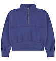 Abercrombie & Fitch Sweatshirt m. Lynlås - Skipper Blue