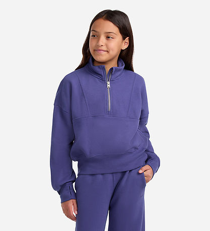 Abercrombie & Fitch Sweatshirt m. Lynlås - Skipper Blue