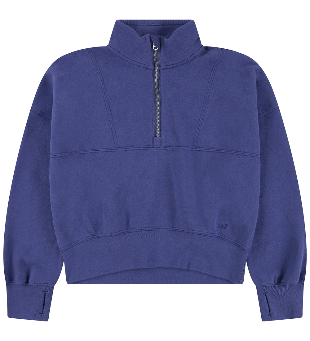 Abercrombie & Fitch Sweatshirt m. Reißverschluss - Skipper Blue - Abercrombie & Fitch - 7-8 Jahre (122-128) - Sweatshirts