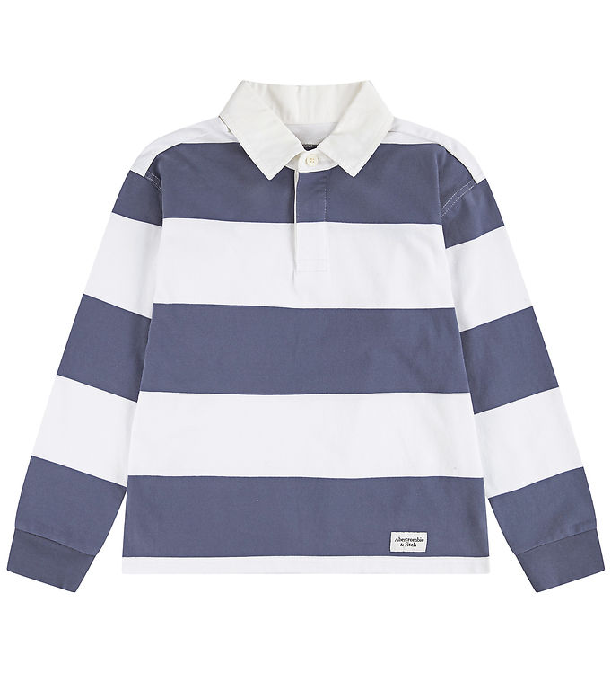 Abercrombie & Fitch Polobluse - Vintage Indigo/Hvid