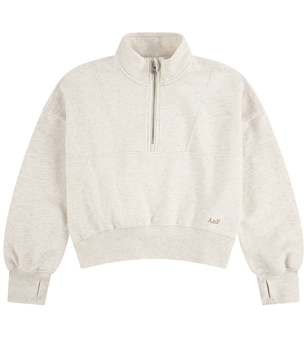 Abercrombie & Fitch Sweatshirt m. Reißverschluss - Haferflockenf - Abercrombie & Fitch - 15-16 Jahre (170-176) - Sweatshirts