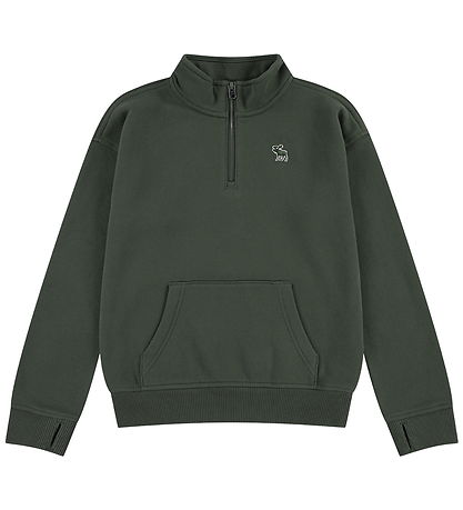 Abercrombie & Fitch Sweatshirt m. Lynlås - Thyme