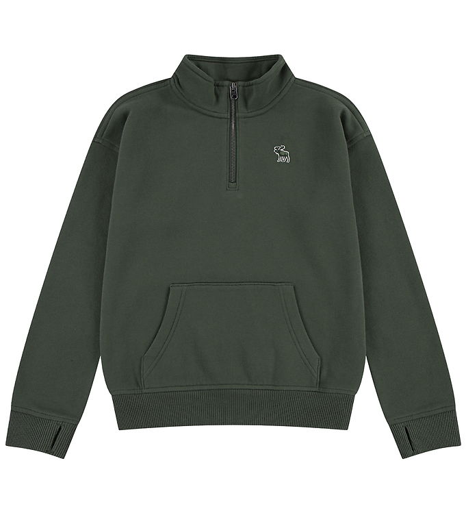 Abercrombie & Fitch Sweatshirt m. Lynlås - Thyme