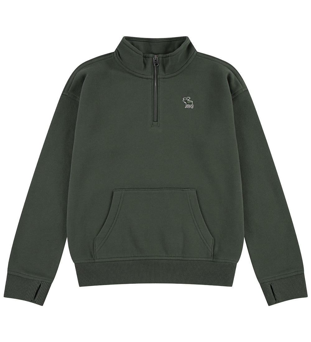 Abercrombie & Fitch Sweatshirt m. Reißverschluss - Thymian - Abercrombie & Fitch - 9-10 Jahre (134-140) - Sweatshirts