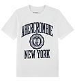 Abercrombie & Fitch T-shirt - Bright White m. Navy
