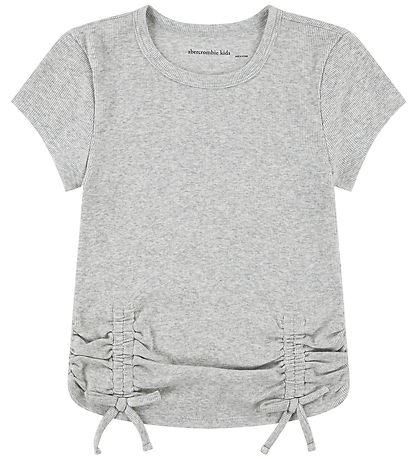 Abercrombie & Fitch T-shirt - Rib - Lysegråmeleret