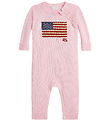 Polo Ralph Lauren Heldragt - Strik - Acacia Pink m. Flag Polo Ralph Lauren Heldragt - Strik - Acacia Pink m. Flag