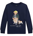 Polo Ralph Lauren Bluse - Navy m. Bamse Polo Ralph Lauren Bluse - Navy m. Bamse