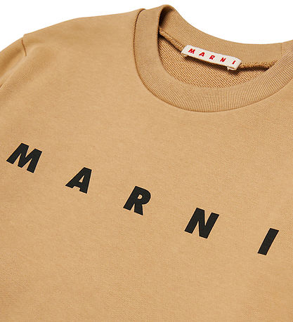 Marni Sweatshirt - Cardboard Beige m. Logo