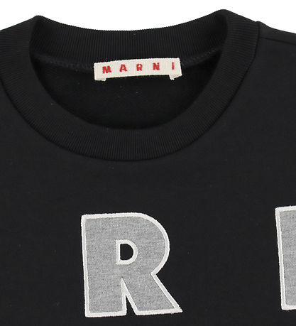 Marni Sweatshirt - Cropped - Sort/Cool Grey Melange