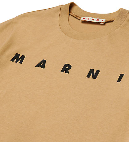 Marni T-shirt - Cardboard Beige m. Sort