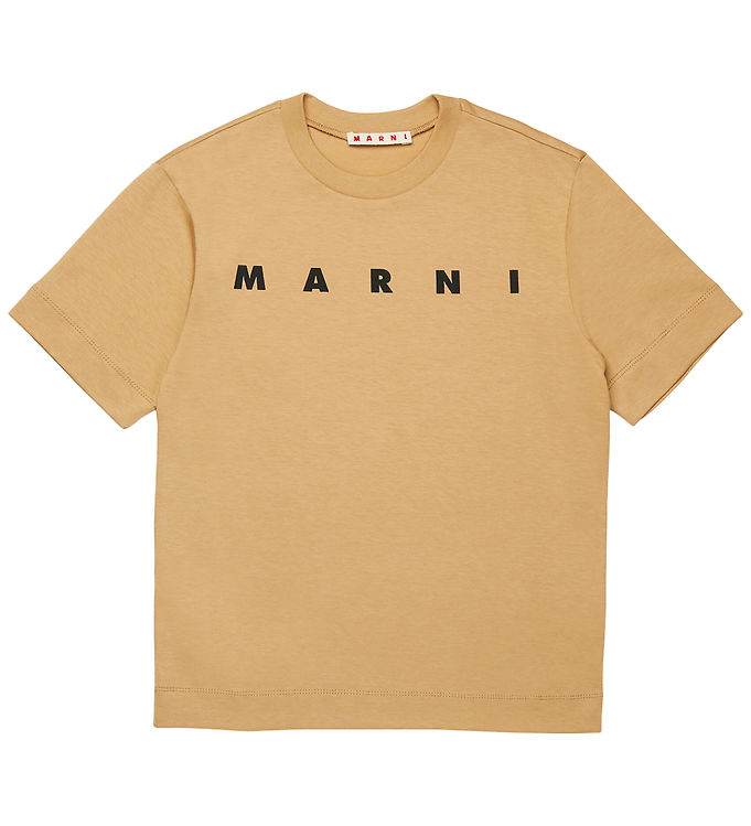 Marni T-shirt - Cardboard Beige m. Sort