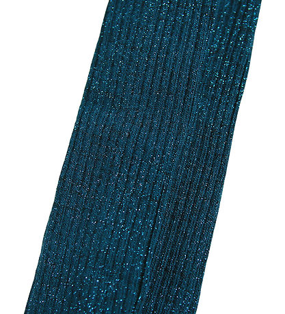 Molo Strømpebukser - Rib - Cosmic Green m. Glimmer
