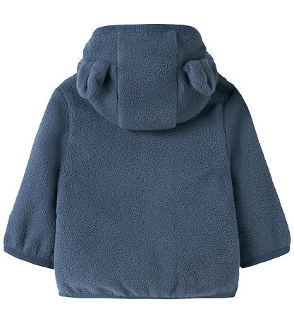 Name It Fleecejakke - NbnMeeko - Vintage Indigo m. Ører
