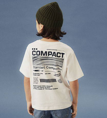 Name It T-shirt - NkmNelson - Coconut Milk m. Print