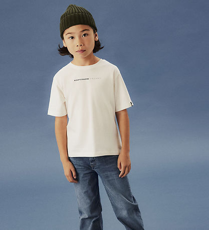 Name It T-shirt - NkmNelson - Coconut Milk m. Print