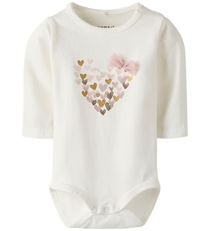 Name It Body l/æ - NbfNiva - Cloud Dancer m. Print