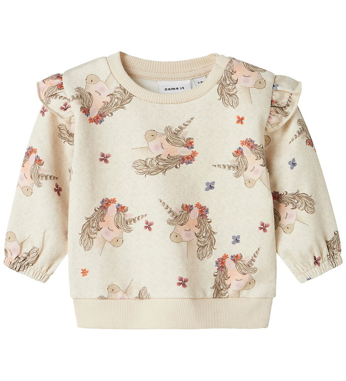 Name It Sweatshirt - NbfNoise - Peyote Melange m. Print