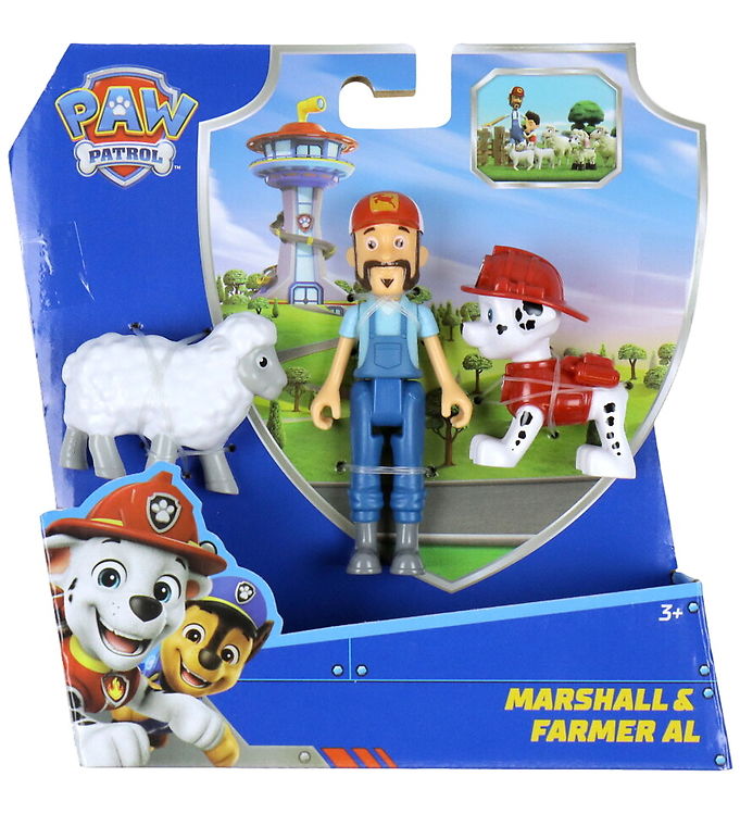 Paw Patrol Legetøjsfigurer - Marshall & Farmer Al