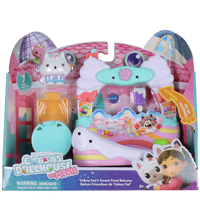 Gabby's Dollhouse Legesæt - 7 Dele - Balcony Set - Cakey Cat's S