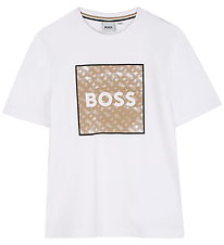 BOSS T-Shirt - Hvid m. Print BOSS T-Shirt - Hvid m. Print