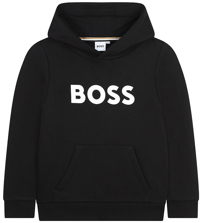 BOSS Hættetrøje - Sort m. Logo