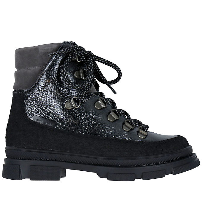Angulus Støvler - Tex - Black Shine/Dark Grey