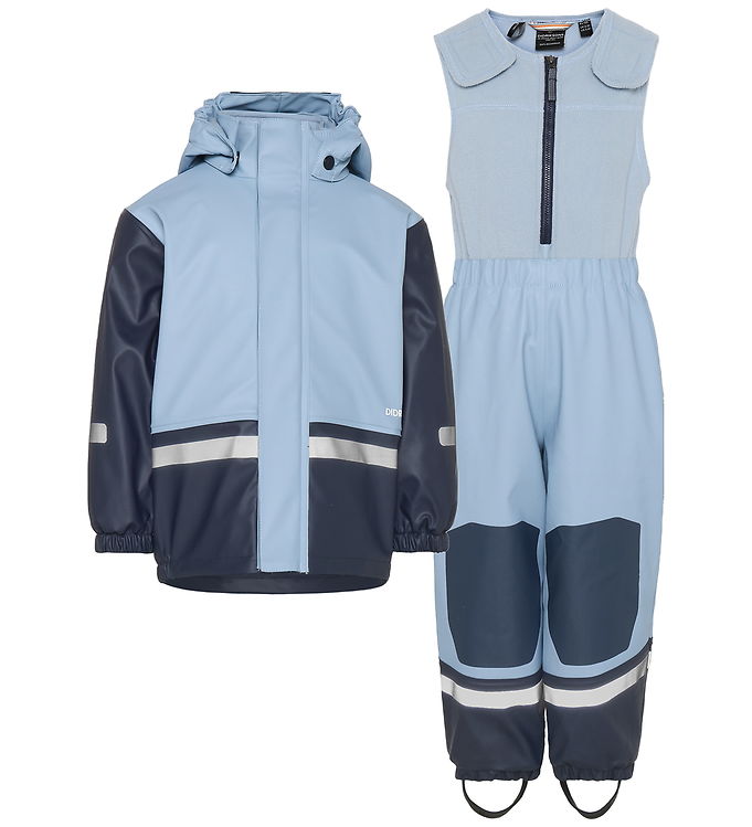 Didriksons Regntøj m. Fleece - Boardman - PU - Cloud Blue