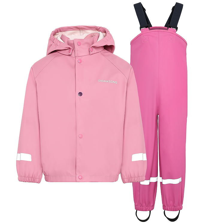 Didriksons Regntøj m. seler - PU - Slaskeman - Light Heather Pin