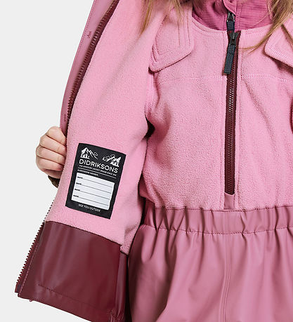 Didrikson Regntøj m. Fleece - Boardman - PU - Heather Pink