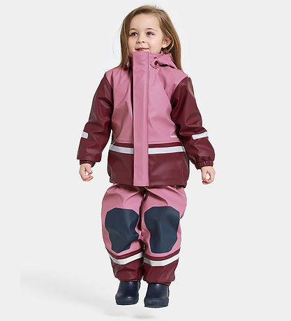 Didrikson Regntøj m. Fleece - Boardman - PU - Heather Pink