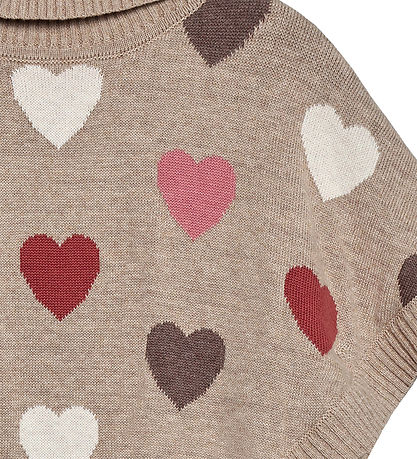 Hust and Claire Poncho - Strik - HCPinja - Biscuit