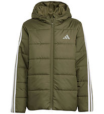 adidas Performance Dynejakke - J Ess 3S - Olistr/Black adidas Performance Dynejakke - J Ess 3S - Olistr/Black